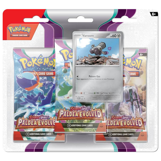 Scarlet & Violet  Paldea Evolved - 3 Pack Blister - Varoom