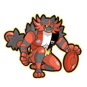 Pokémon Sticker - AFL Collection - Incineroar x St Kilda Saints