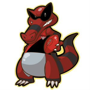 Pokémon Sticker - AFL Collection - Krokorok x Essendon Bombers