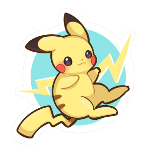 Pokémon Sticker - Vintage Voltage Collection - Pikachu